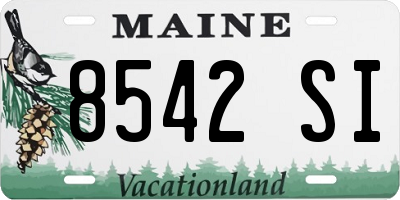 ME license plate 8542SI