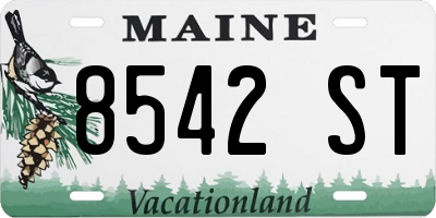 ME license plate 8542ST