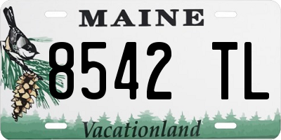 ME license plate 8542TL