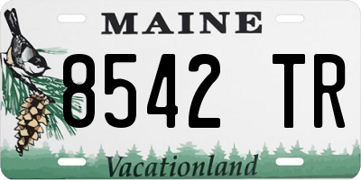 ME license plate 8542TR