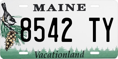 ME license plate 8542TY