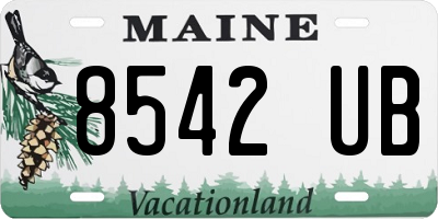 ME license plate 8542UB