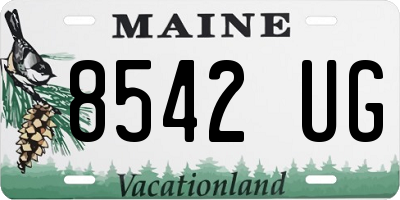 ME license plate 8542UG