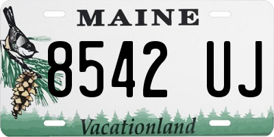 ME license plate 8542UJ