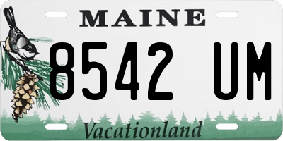 ME license plate 8542UM