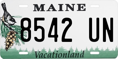 ME license plate 8542UN