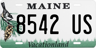 ME license plate 8542US