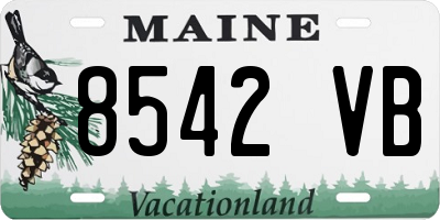 ME license plate 8542VB