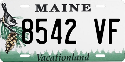 ME license plate 8542VF