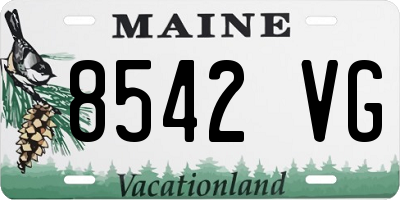 ME license plate 8542VG