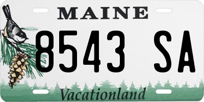 ME license plate 8543SA