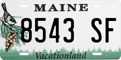 ME license plate 8543SF