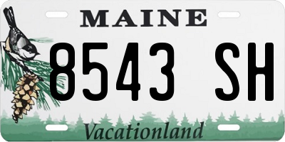 ME license plate 8543SH