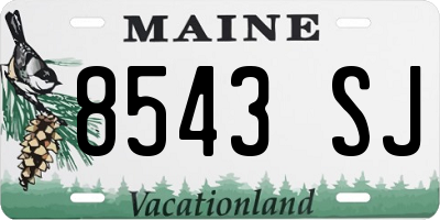 ME license plate 8543SJ