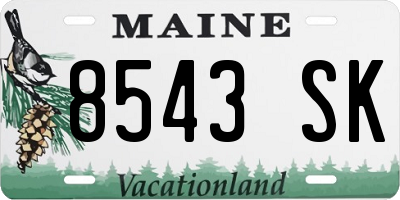 ME license plate 8543SK