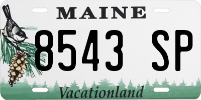 ME license plate 8543SP