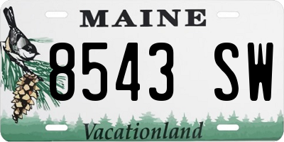 ME license plate 8543SW