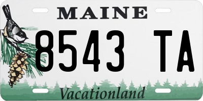 ME license plate 8543TA