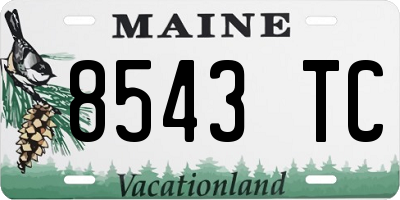 ME license plate 8543TC