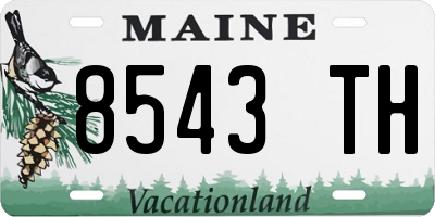 ME license plate 8543TH