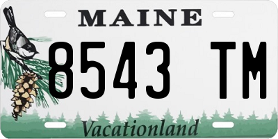 ME license plate 8543TM