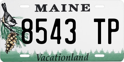 ME license plate 8543TP
