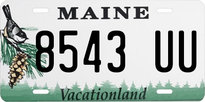 ME license plate 8543UU