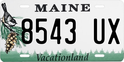 ME license plate 8543UX