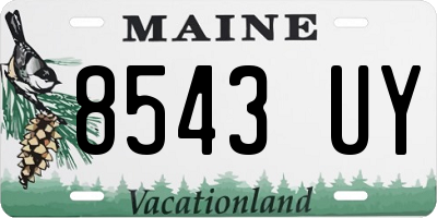 ME license plate 8543UY