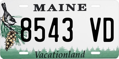ME license plate 8543VD