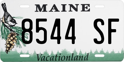 ME license plate 8544SF