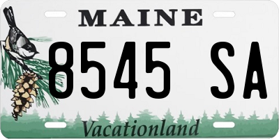 ME license plate 8545SA