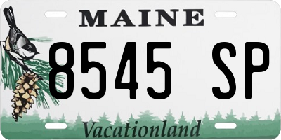 ME license plate 8545SP