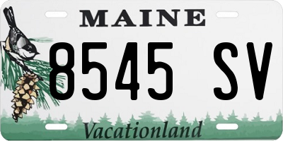 ME license plate 8545SV