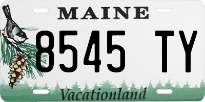 ME license plate 8545TY
