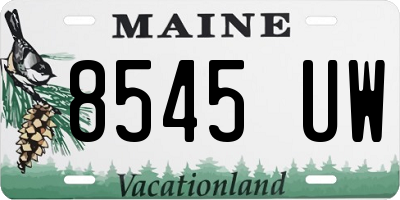 ME license plate 8545UW