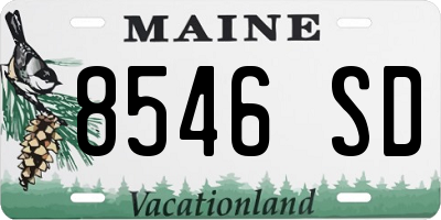 ME license plate 8546SD