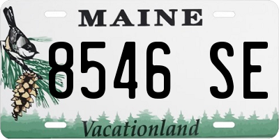 ME license plate 8546SE
