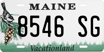 ME license plate 8546SG