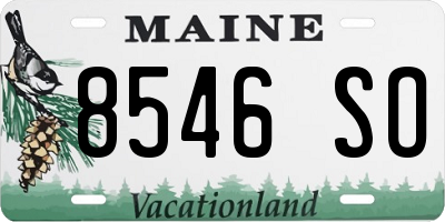 ME license plate 8546SO