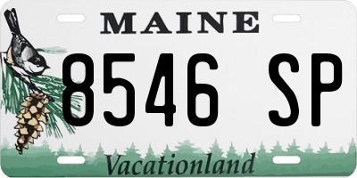 ME license plate 8546SP