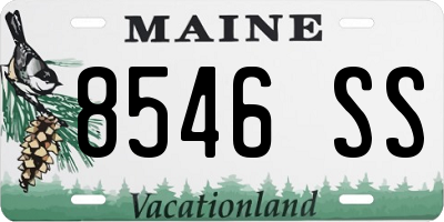 ME license plate 8546SS