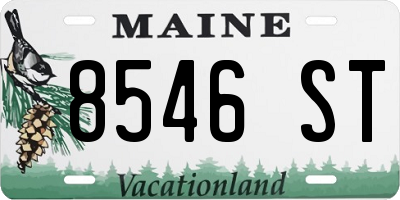 ME license plate 8546ST