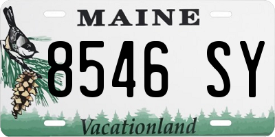 ME license plate 8546SY