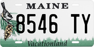 ME license plate 8546TY