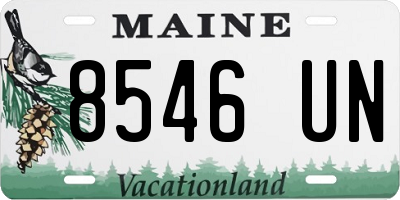 ME license plate 8546UN