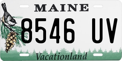 ME license plate 8546UV