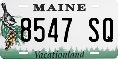ME license plate 8547SQ