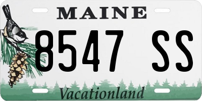 ME license plate 8547SS