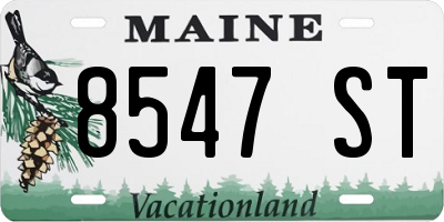ME license plate 8547ST